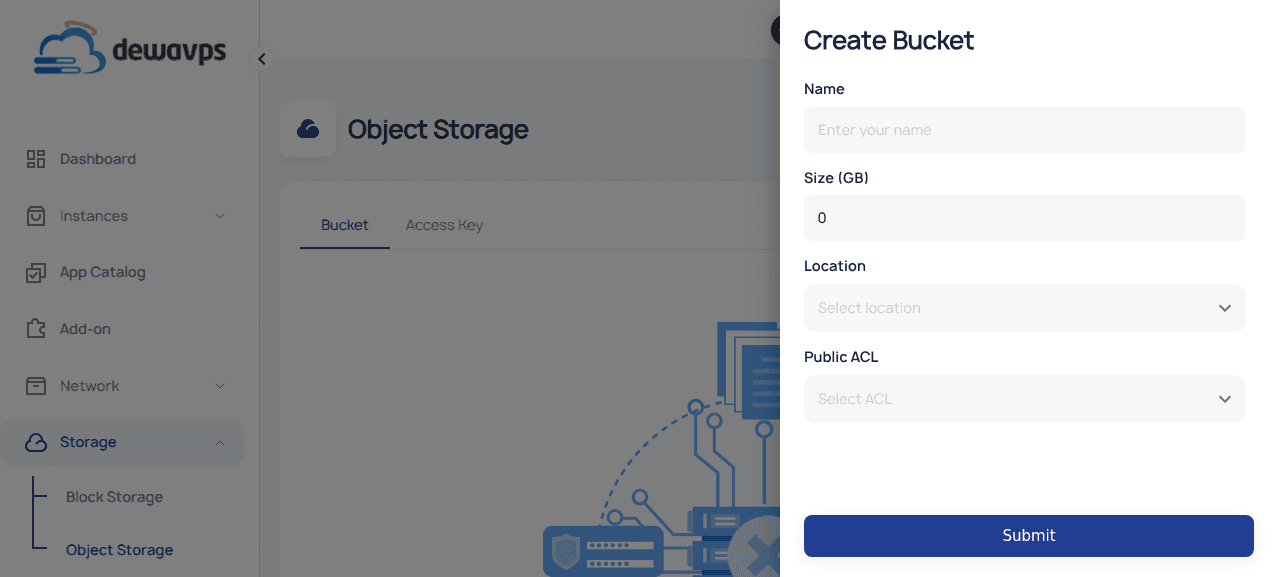 Object Storage Form